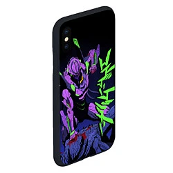 Чехол iPhone XS Max матовый Евангелион - EVA 01, цвет: 3D-черный — фото 2