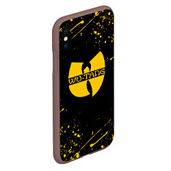 Чехол iPhone XS Max матовый WU-TANG CLAN БРЫЗГИ КРАСОК, цвет: 3D-коричневый — фото 2