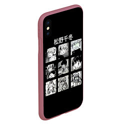 Чехол iPhone XS Max матовый Чифуя Матсуно хронология Токийские мстители, цвет: 3D-малиновый — фото 2