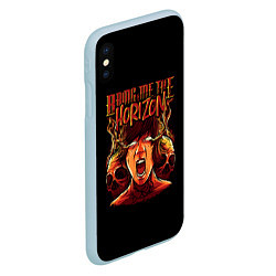 Чехол iPhone XS Max матовый BMTH BRING ME THE HORIZON, цвет: 3D-голубой — фото 2