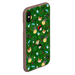 Чехол iPhone XS Max матовый Totoro&Kiki ALLSTARS, цвет: 3D-коричневый — фото 2