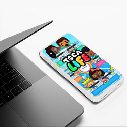 Чехол iPhone XS Max матовый Toca Boca Тока Бока аттракцион, цвет: 3D-белый — фото 2