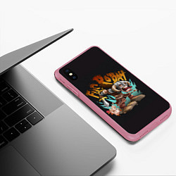 Чехол iPhone XS Max матовый Крик Фусродах, цвет: 3D-малиновый — фото 2