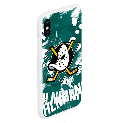 Чехол iPhone XS Max матовый Анахайм Дакс Anaheim Ducks, цвет: 3D-белый — фото 2