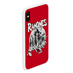 Чехол iPhone XS Max матовый BW Ramones, цвет: 3D-белый — фото 2