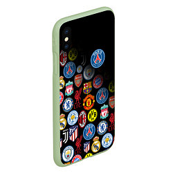 Чехол iPhone XS Max матовый PSG LOGOBOMBING, цвет: 3D-салатовый — фото 2