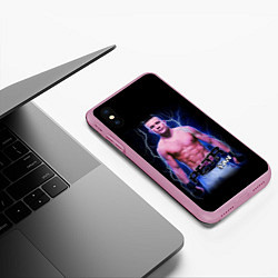 Чехол iPhone XS Max матовый ПЕТР ЯН БОЕЦ, цвет: 3D-розовый — фото 2