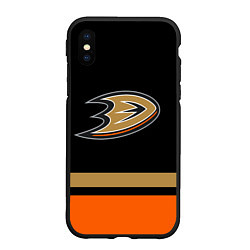 Чехол iPhone XS Max матовый Anaheim Ducks Анахайм Дакс