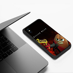 Чехол iPhone XS Max матовый Убить Боба, цвет: 3D-черный — фото 2