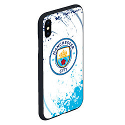 Чехол iPhone XS Max матовый Manchester City - Футбольный клуб, цвет: 3D-черный — фото 2