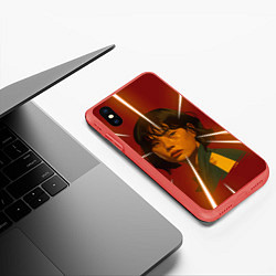 Чехол iPhone XS Max матовый Кан Сэ Бёк, цвет: 3D-красный — фото 2