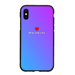 Чехол iPhone XS Max матовый Bright love, цвет: 3D-черный