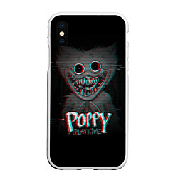 Чехол iPhone XS Max матовый Poppy Playtime: Glitch, цвет: 3D-белый