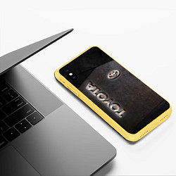Чехол iPhone XS Max матовый TOYOTA ЖЕЛЕЗО, цвет: 3D-желтый — фото 2