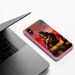 Чехол iPhone XS Max матовый Far Cry 6 - Повстанец, цвет: 3D-малиновый — фото 2