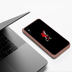Чехол iPhone XS Max матовый Leverpool YNWA, цвет: 3D-коричневый — фото 2