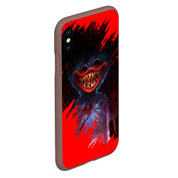 Чехол iPhone XS Max матовый Huggy Wuggy: Horror Game, цвет: 3D-коричневый — фото 2