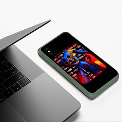 Чехол iPhone XS Max матовый Poppy Playtime: Numbers, цвет: 3D-темно-зеленый — фото 2