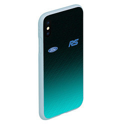 Чехол iPhone XS Max матовый Ford ST Carbon, цвет: 3D-голубой — фото 2