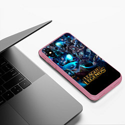 Чехол iPhone XS Max матовый LEAGUE OF LEGENDS ЛИГА ЛЕГЕНД ГЕРОИ, цвет: 3D-малиновый — фото 2