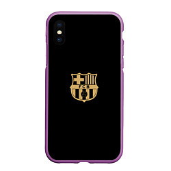 Чехол iPhone XS Max матовый Golden Barca, цвет: 3D-фиолетовый