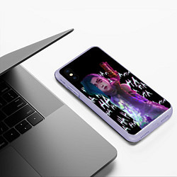 Чехол iPhone XS Max матовый Jinx Arcane, цвет: 3D-светло-сиреневый — фото 2