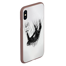 Чехол iPhone XS Max матовый The Nothing - Korn, цвет: 3D-коричневый — фото 2