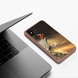 Чехол iPhone XS Max матовый Follow the Leader - Korn, цвет: 3D-коричневый — фото 2