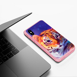 Чехол iPhone XS Max матовый Тигренок-2022, цвет: 3D-баблгам — фото 2