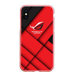 Чехол iPhone XS Max матовый ROG - republic of gamers, цвет: 3D-баблгам