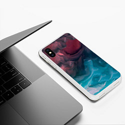 Чехол iPhone XS Max матовый Туманная вода, цвет: 3D-белый — фото 2