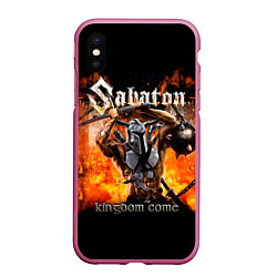 Чехол iPhone XS Max матовый Kingdom Come - Sabaton, цвет: 3D-малиновый