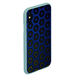 Чехол iPhone XS Max матовый Ячейки памяти, цвет: 3D-мятный — фото 2