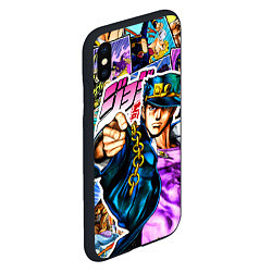 Чехол iPhone XS Max матовый Джотаро - JoJos Bizarre Adventure, цвет: 3D-черный — фото 2