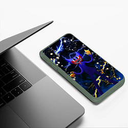 Чехол iPhone XS Max матовый Poppy Playtime Monster, цвет: 3D-темно-зеленый — фото 2