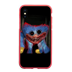 Чехол iPhone XS Max матовый POPPY PLAYTIME КРОВОЖАДНЫЙ ХАГГИ ВАГГИ, цвет: 3D-красный