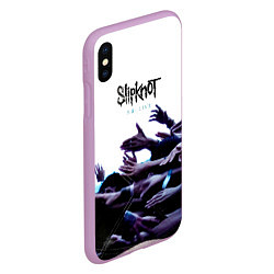 Чехол iPhone XS Max матовый 9 0: Live - Slipknot, цвет: 3D-сиреневый — фото 2