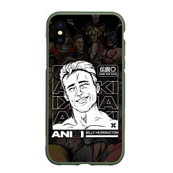 Чехол iPhone XS Max матовый BILLY HERRINGTON ANIKI, цвет: 3D-темно-зеленый