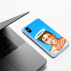 Чехол iPhone XS Max матовый BILLY HERRINGTON, цвет: 3D-голубой — фото 2