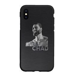 Чехол iPhone XS Max матовый Giga Chad, цвет: 3D-черный