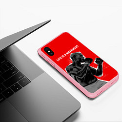 Чехол iPhone XS Max матовый Life is a movement, цвет: 3D-баблгам — фото 2
