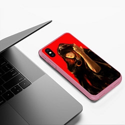 Чехол iPhone XS Max матовый ELden ring девушка, цвет: 3D-малиновый — фото 2
