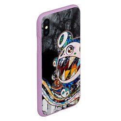 Чехол iPhone XS Max матовый Стрит-арт Такаси Мураками, цвет: 3D-сиреневый — фото 2