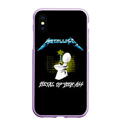 Чехол iPhone XS Max матовый Kill Em All - Metallica, цвет: 3D-сиреневый