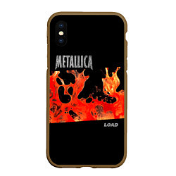 Чехол iPhone XS Max матовый Load - Metallica, цвет: 3D-коричневый