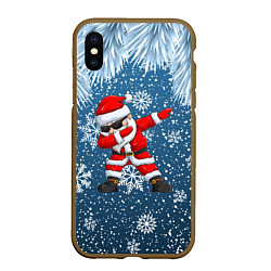 Чехол iPhone XS Max матовый DAB SANTA WINTER, цвет: 3D-коричневый