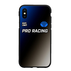 Чехол iPhone XS Max матовый ДЭУ Est 1967 - Pro Racing, цвет: 3D-черный