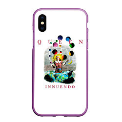Чехол iPhone XS Max матовый Innuendo - Queen, цвет: 3D-фиолетовый