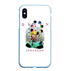 Чехол iPhone XS Max матовый Innuendo - Queen, цвет: 3D-голубой