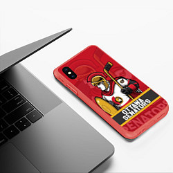 Чехол iPhone XS Max матовый Оттава Сенаторз, Ottawa Senators, цвет: 3D-красный — фото 2